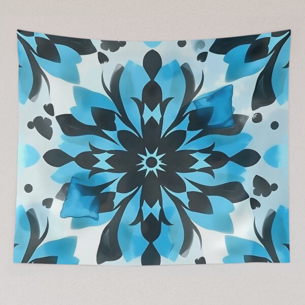 Item preview, Blue and Black Floral  designed and sold by GraphicsClub.
