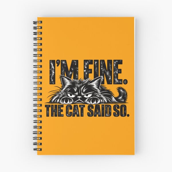 Item preview, I'm Fine The Cat Said So Funny Cat Lover Vintage designed and sold by Wiamprint.