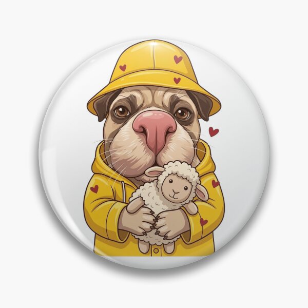 Artikelvorschau, Safe and Dry--Cute Pug & Lamb entworfen und verkauft von Angel & Mortimer .