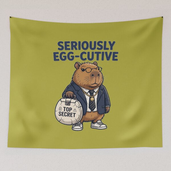 Item preview, Seriously Egg-Cutive Capybara Business Art designed and sold by puzzell.