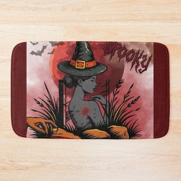Item preview, Spooky Halloween Witch Moon - Retro Vintage Celestial Art Print designed and sold by tinkeybabes.