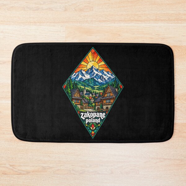 Item preview, Zakopane Tatry Mountains Poland Travel Stained Glass Art designed and sold by TomFrontierArt.