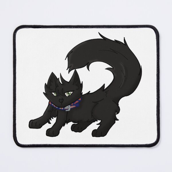 Item preview, Fire the fluffy black cat designed and sold by ASillyQueerStray.