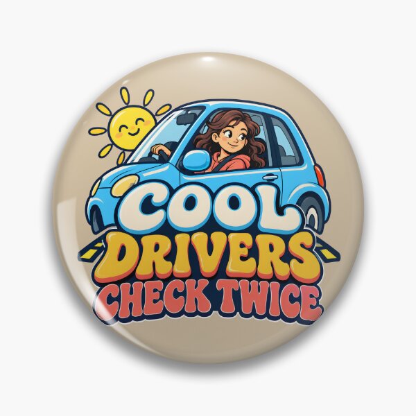 Item preview, Cool Drivers Check Twice — Teen Driver Safety Design designed and sold by VioVibe.