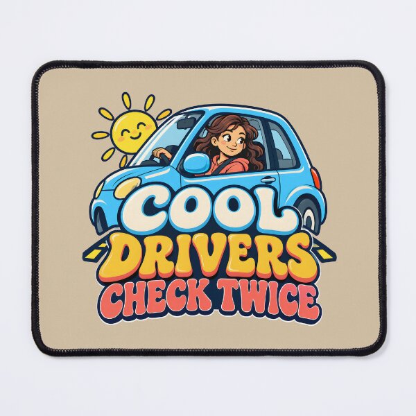 Item preview, Cool Drivers Check Twice — Teen Driver Safety Design designed and sold by VioVibe.