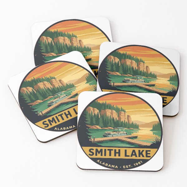 Item preview, Smith Lake Alabama Boat Dock Vintage Badge Sticker designed and sold by DetourDgn.