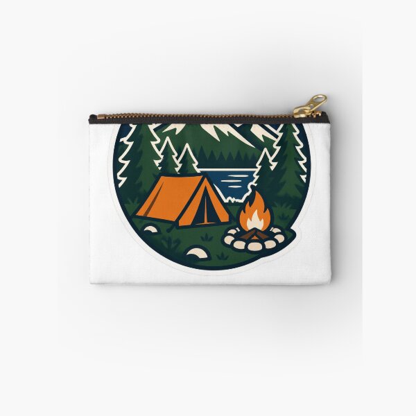 Item preview, Camp More Worry Less – Retro Camping Badge designed and sold by PunktLE.