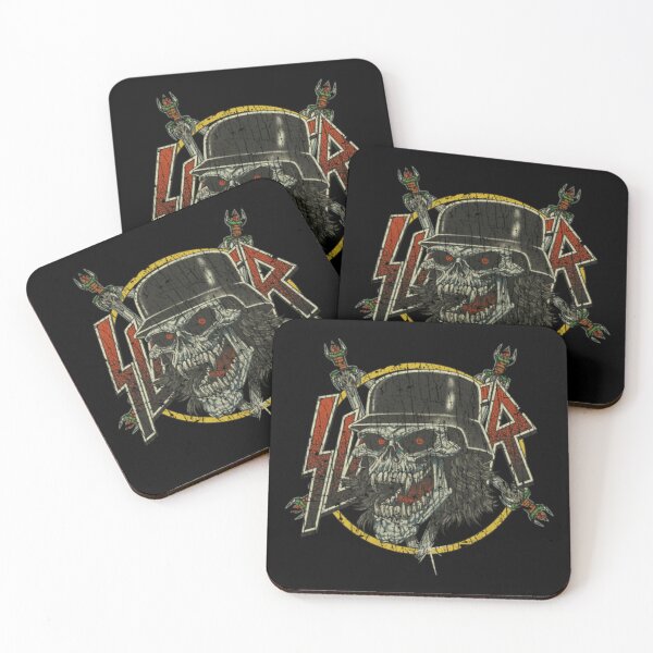 Item preview, Slayer Skull Soldier Logo with Swords Thrash Metal Emblem designed and sold by Fibi-studio.
