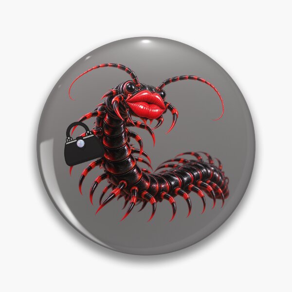 Item preview, Centipede Diva with Red Lips and Black Handbag designed and sold by Chameleon by Ewa .