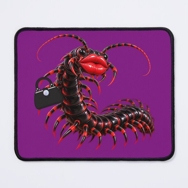 Item preview, Centipede Diva with Red Lips and Black Handbag designed and sold by Chameleon by Ewa .