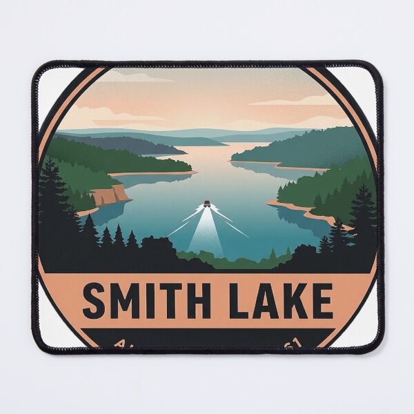 Item preview, Smith Lake Alabama Lake Panorama Vintage Badge Sticker designed and sold by DetourDgn.