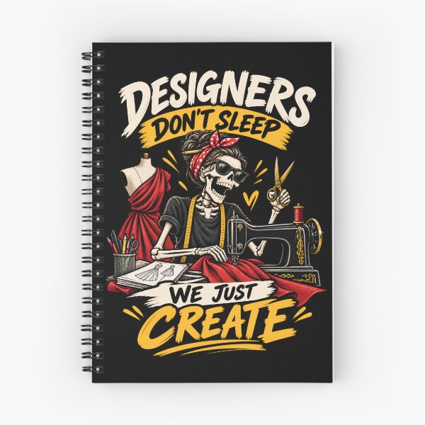 Item preview, Designers Don't Sleep – Funny Skeleton Fashion Designer Sewing designed and sold by SidTastic .