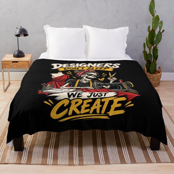 Item preview, Designers Don't Sleep – Funny Skeleton Fashion Designer Sewing designed and sold by SidTastic .