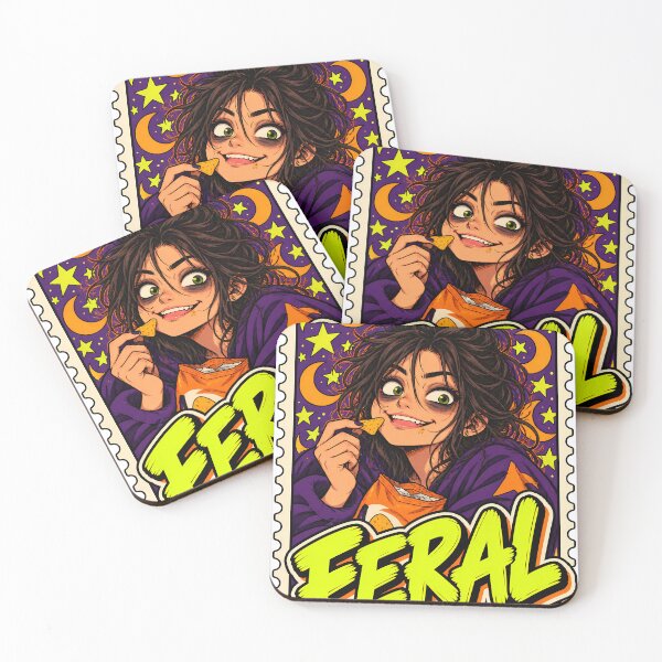 Item preview, Feral illustration designed and sold by WhimsyPeachCo.