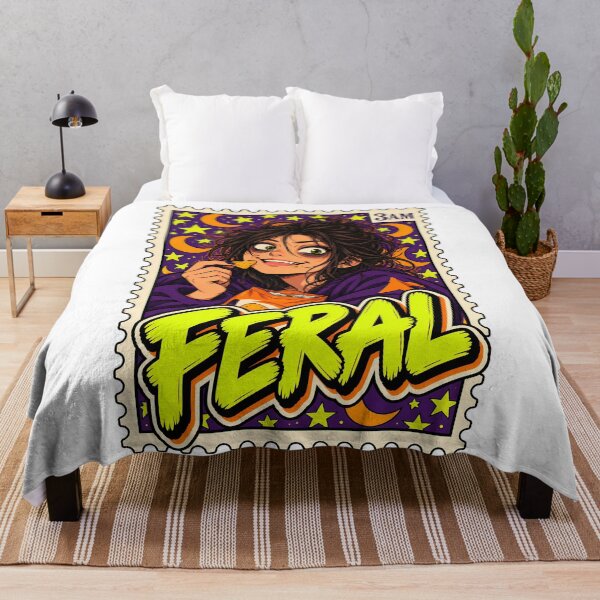 Item preview, Feral illustration designed and sold by WhimsyPeachCo.