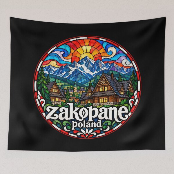 Item preview, Zakopane Poland Travel Stained Glass designed and sold by TomFrontierArt.