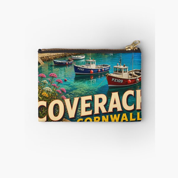 Item preview, Coverack Cornwall – Vintage Fishing Harbour Travel Poster designed and sold by LSVart.