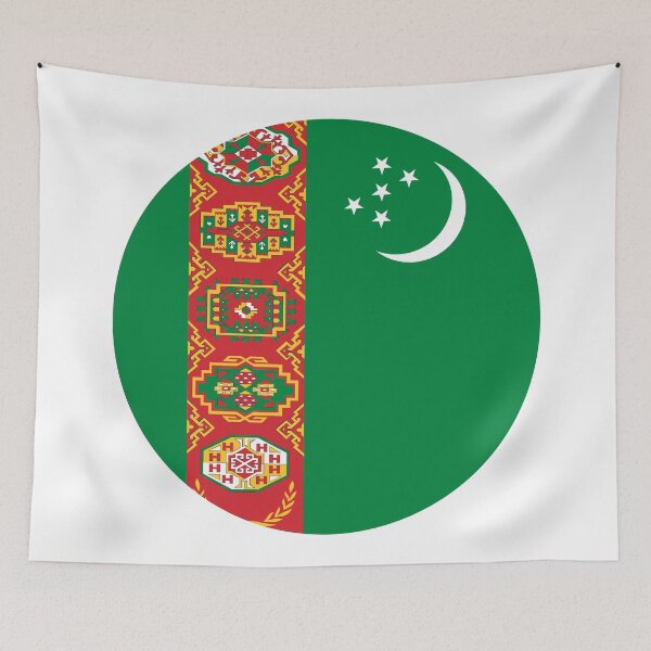 Item preview, Turkmenistan Circle Flag TM designed and sold by shitpostee.
