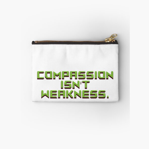 Item preview, Compassion isn't weakness motivational quote green tech designed and sold by Anne Londez Studio.