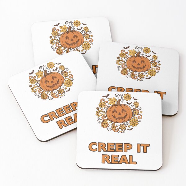 Item preview, Creep It Real Retro Groovy Pumpkin Halloween Shirt designed and sold by BoldcreationsM.