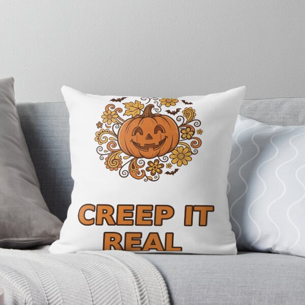 Item preview, Creep It Real Retro Groovy Pumpkin Halloween Shirt designed and sold by BoldcreationsM.