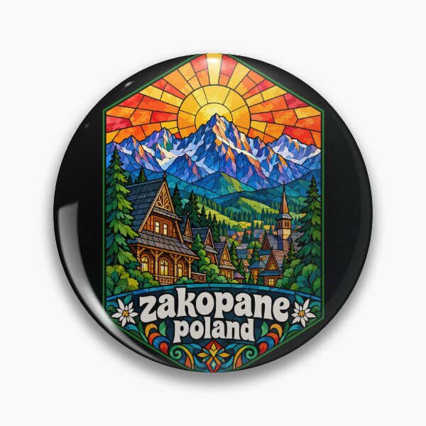 Item preview, Zakopane Tatry Mountains Poland Stained Glass Art designed and sold by TomFrontierArt.