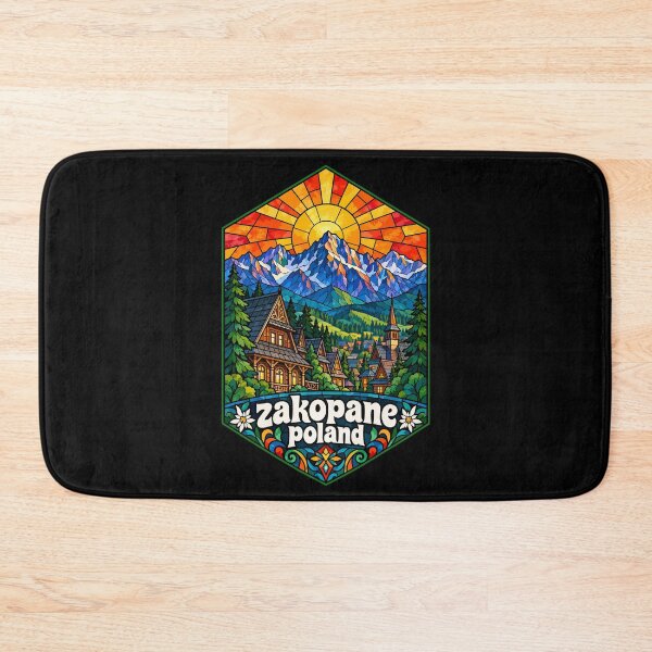 Item preview, Zakopane Tatry Mountains Poland Stained Glass Art designed and sold by TomFrontierArt.
