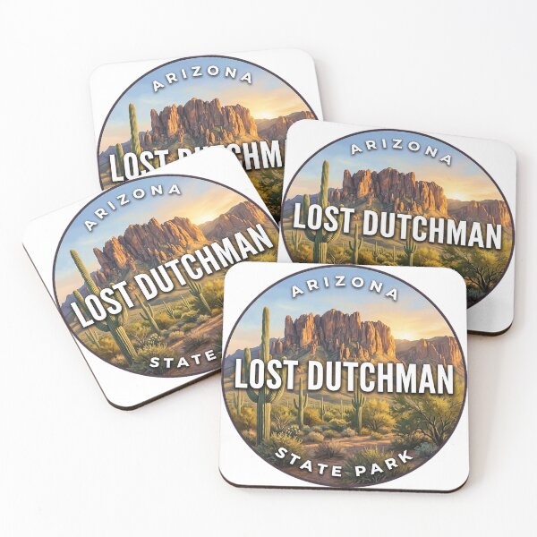 Item preview, Lost Dutchman State Park Arizona Golden Sunrise Round Badge Sticker designed and sold by DetourDgn.
