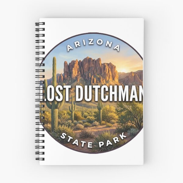 Item preview, Lost Dutchman State Park Arizona Golden Sunrise Round Badge Sticker designed and sold by DetourDgn.