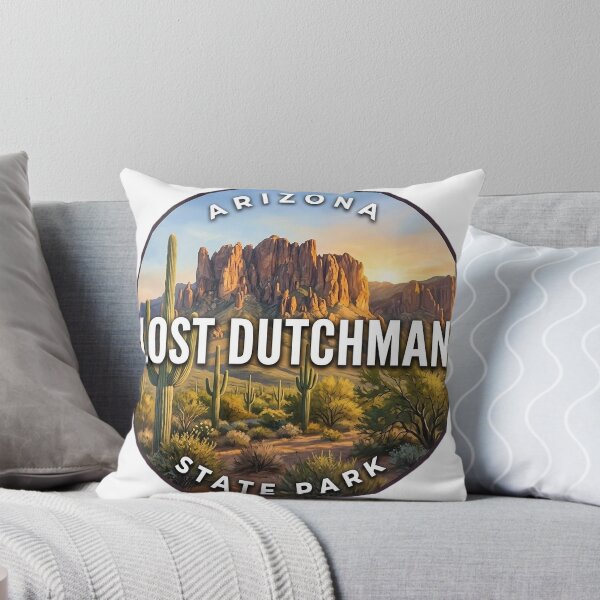 Item preview, Lost Dutchman State Park Arizona Golden Sunrise Round Badge Sticker designed and sold by DetourDgn.
