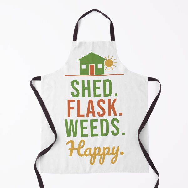Item preview, Shed Flask Weeds Happy – Allotment Shed Life Gift for Dad designed and sold by Oddkettlestudio.