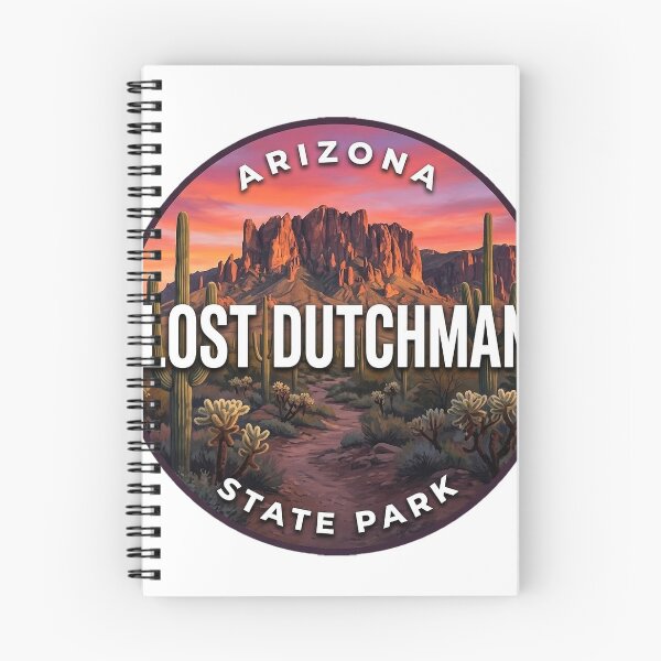 Item preview, Lost Dutchman State Park Arizona Desert Sunset Round Badge Sticker designed and sold by DetourDgn.