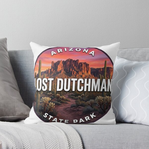 Item preview, Lost Dutchman State Park Arizona Desert Sunset Round Badge Sticker designed and sold by DetourDgn.
