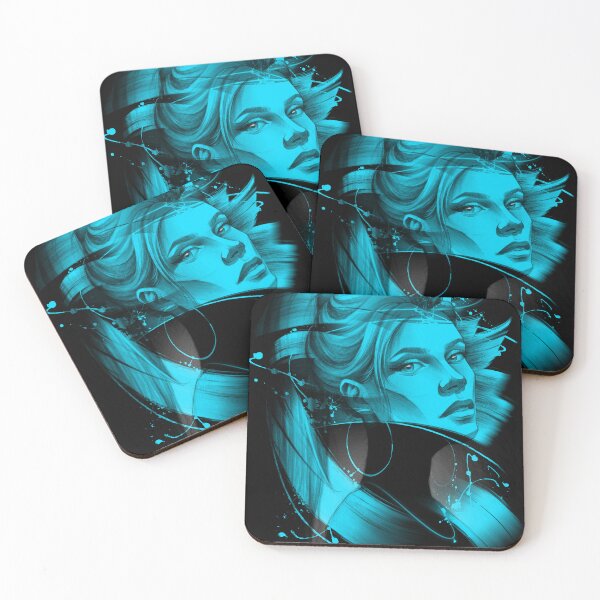 Item preview, Hand Drawn Street Art Girl Blue Brush designed and sold by SWAVEN.