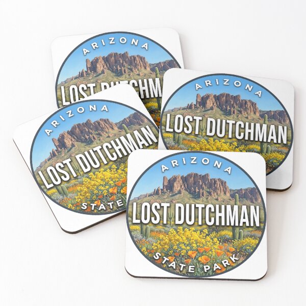 Item preview, Lost Dutchman State Park Arizona Spring Bloom Round Badge Sticker designed and sold by DetourDgn.