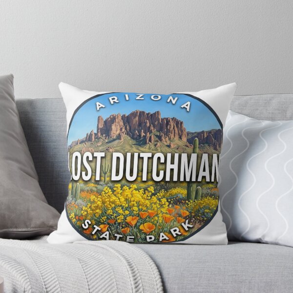 Item preview, Lost Dutchman State Park Arizona Spring Bloom Round Badge Sticker designed and sold by DetourDgn.