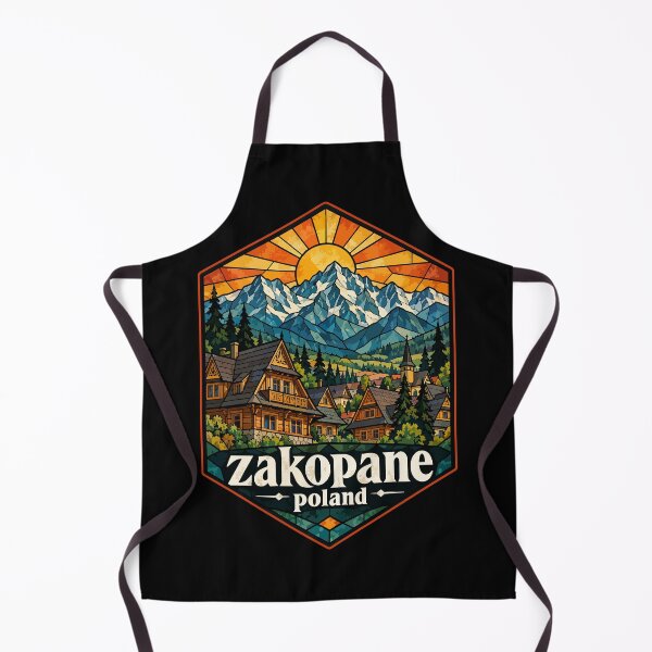 Item preview, Zakopane Tatry Mountains Poland Stained Glass Travel designed and sold by TomFrontierArt.