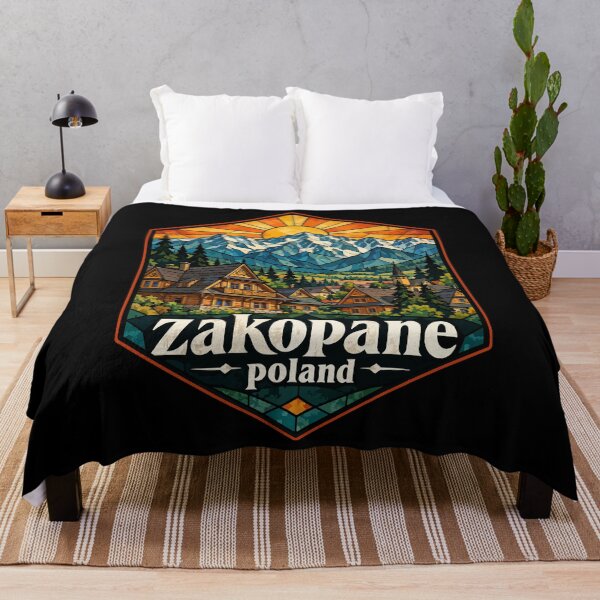 Item preview, Zakopane Tatry Mountains Poland Stained Glass Travel designed and sold by TomFrontierArt.