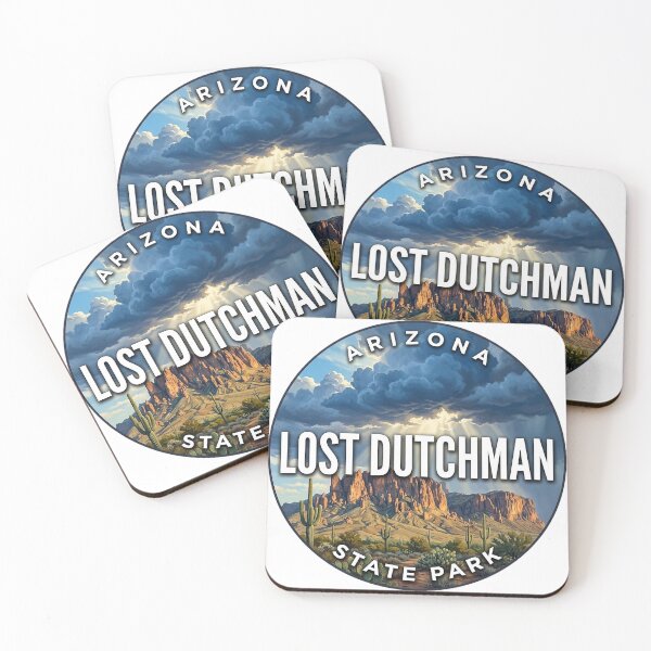 Item preview, Lost Dutchman State Park Arizona Monsoon Sky Round Badge Sticker designed and sold by DetourDgn.