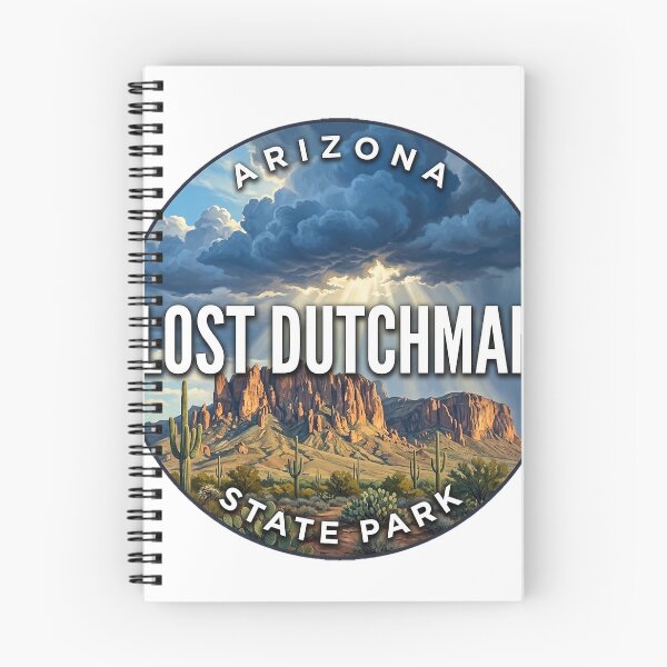 Item preview, Lost Dutchman State Park Arizona Monsoon Sky Round Badge Sticker designed and sold by DetourDgn.