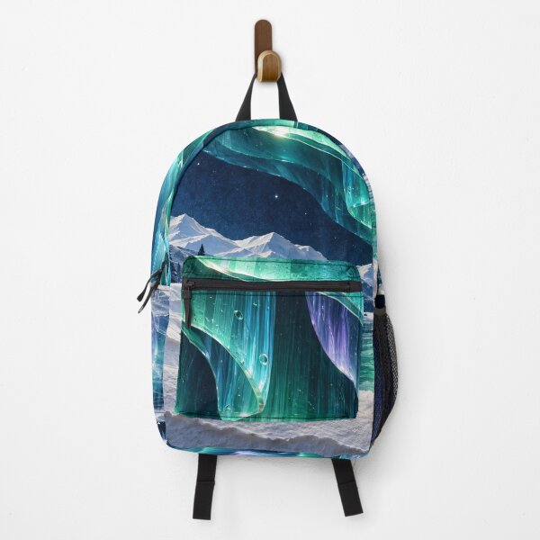 Item preview, Northern Lights Over Frozen Lake – Aurora Borealis Winter Landscape designed and sold by Kaleidoscope Print.