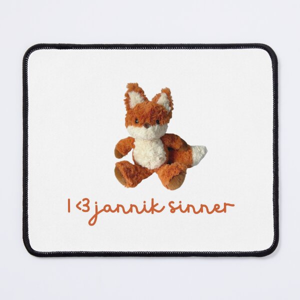 Item preview, I Love Jannik Sinner - Fox Plushie designed and sold by Willow-And-Ivy.
