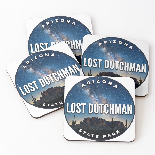 Item preview, Lost Dutchman State Park Arizona Starry Night Round Badge Sticker designed and sold by DetourDgn.