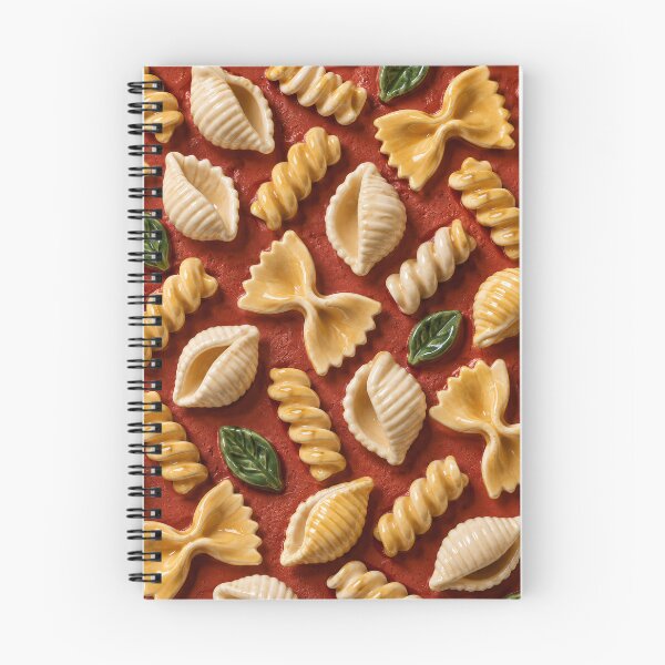 Item preview, Italian Pasta Pattern with Farfalle and Fusilli – Ceramic Food Art designed and sold by Kaleidoscope Print.