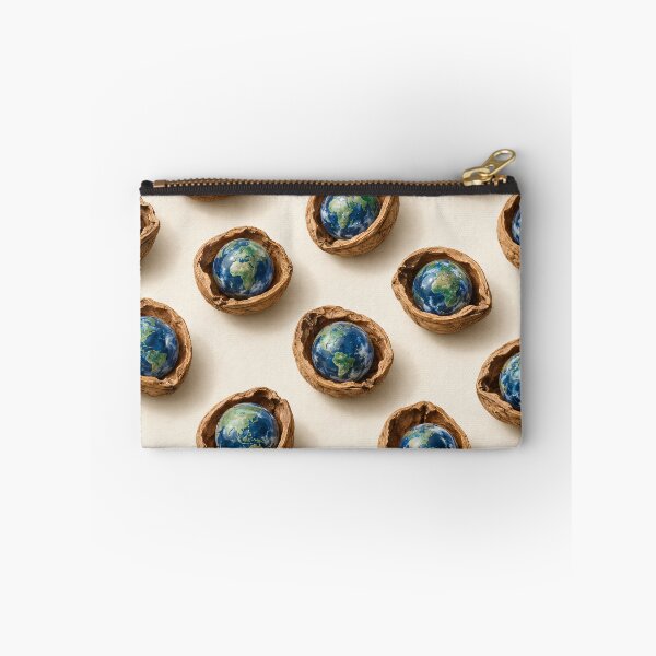 Item preview, Earth in Walnut Shells – Tiny Planet Eco Pattern designed and sold by Kaleidoscope Print.