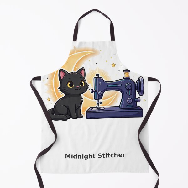 Item preview, Black Cat Sewing Shirt — Midnight Stitcher designed and sold by TMS-Studio.