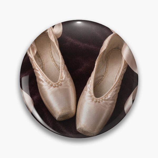 Item preview, Vintage Ballet Pointe Shoes with Satin Ribbons – Elegant Ballerina Art designed and sold by Kaleidoscope Print.