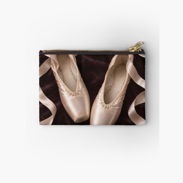 Item preview, Vintage Ballet Pointe Shoes with Satin Ribbons – Elegant Ballerina Art designed and sold by Kaleidoscope Print.
