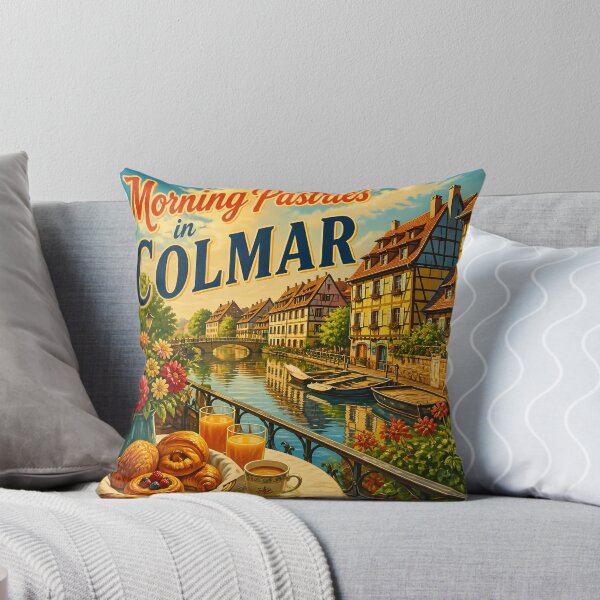 Artikelvorschau, Colmar Elsass – Vintage-Reiseposter zum Frühstück auf dem Kanal entworfen und verkauft von LSVart.
