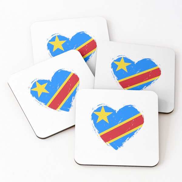 Item preview, Distressed Democratic Republic Of The Congo Flag Heart CD designed and sold by shitpostee.